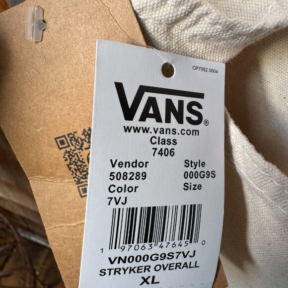 NWT VANS Natural Stryker Overalls in Women's X-Large - Picture 7 of 15